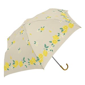 三国 MKN 雨でも晴れでも安心 シルバーコーティング雨晴兼用 55cm耐風楽ミニ傘 シトロン ベージュ S2711815